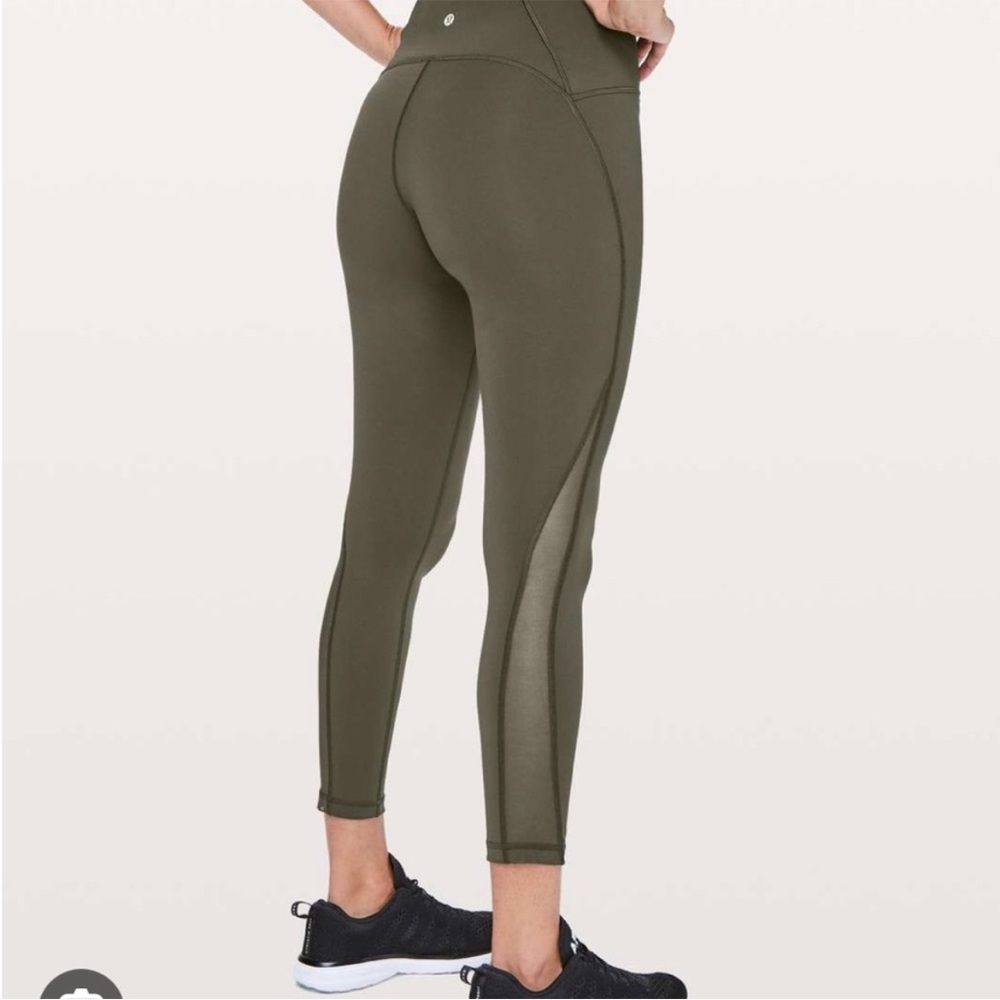 Lululemon train time leggings in Olive